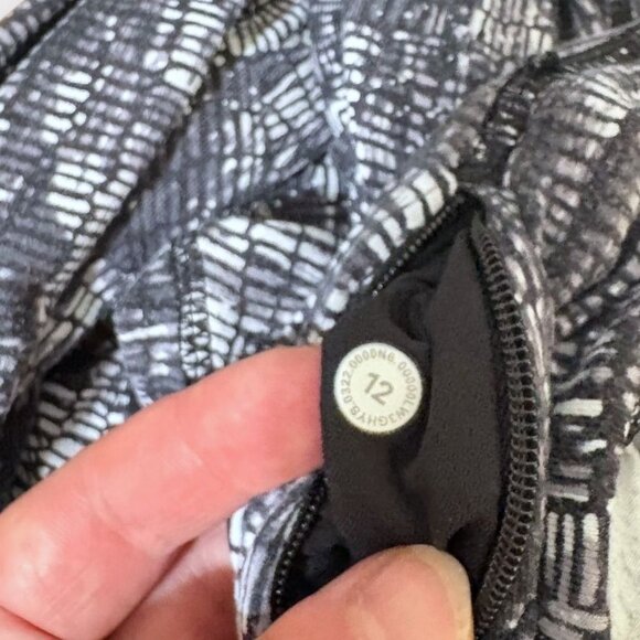 Lululemon Its Rulu Pullover Top 12 Lino Slide Alpine White Black Top Tee LS - Picture 6 of 7